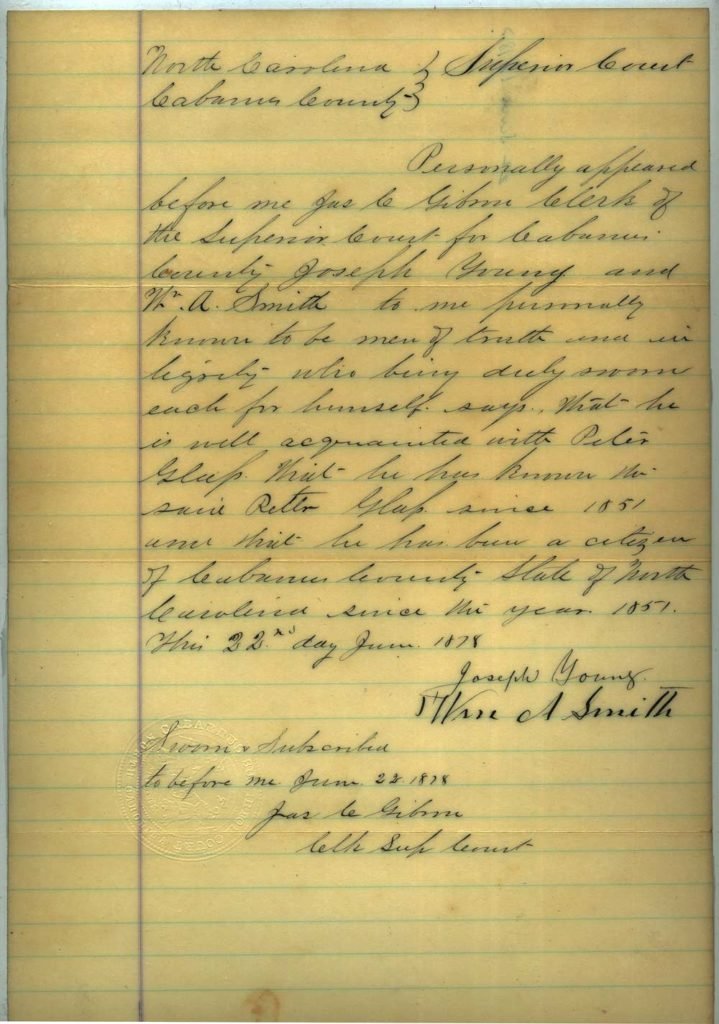 Johann Peter Glass naturalization papers - 4 of 4
