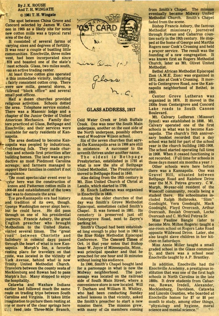 Newspaper article - Town of Glass - part 1