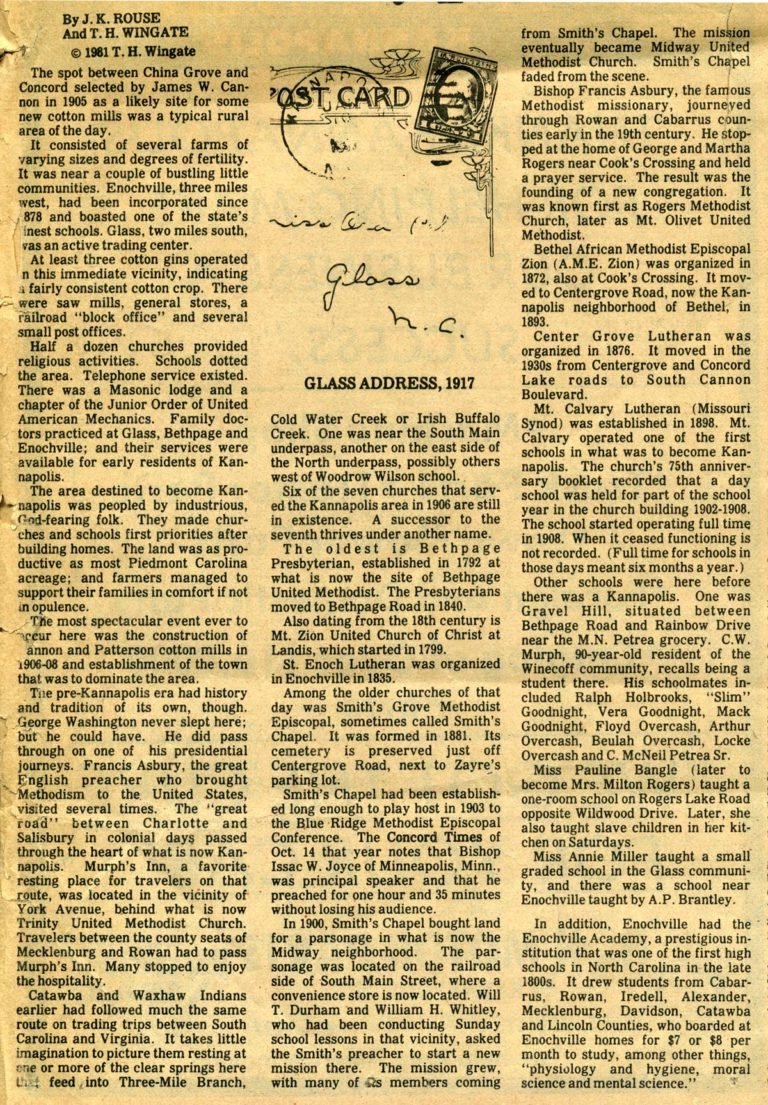 Newspaper article - Town of Glass - part 1