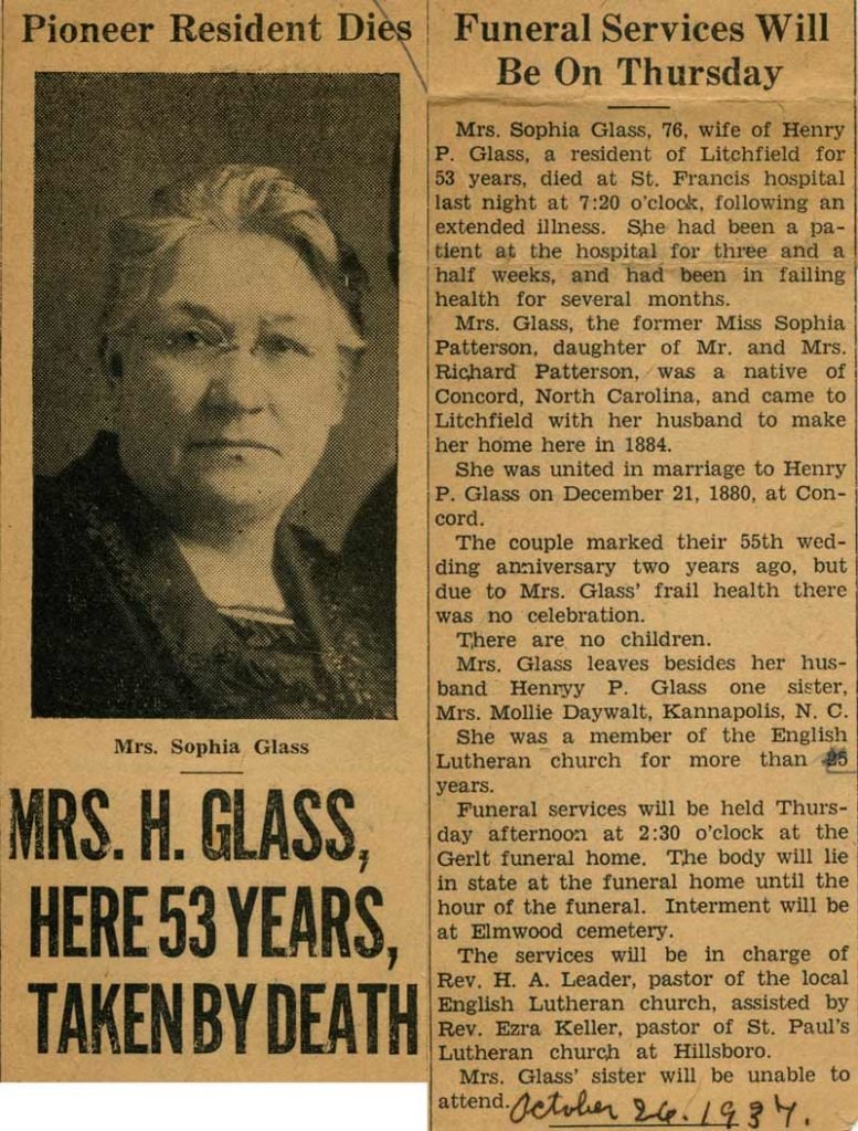 Sophia Glass obituary